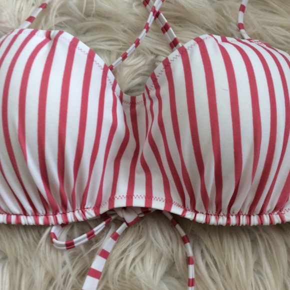 🎈SALE🎈NWT Shade & Shore Striped Bikini Top - Picture 5 of 8